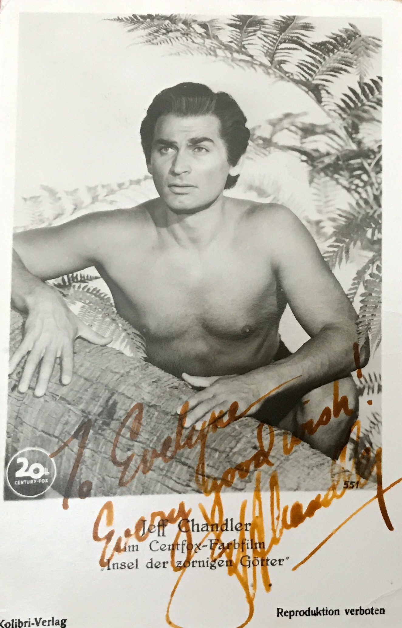 Jeff Chandler Movies Autographed Portraits Through The Decades